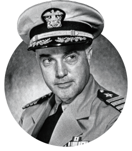 black and white photo of a man in a navy uniform