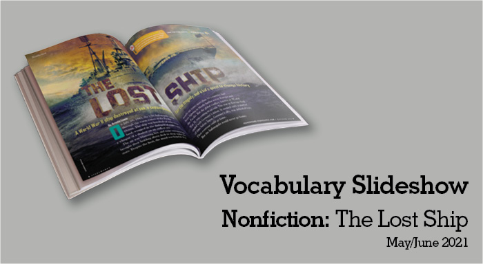 clickable slideshow cover: Vocabulary Slideshow for The Lost Ship