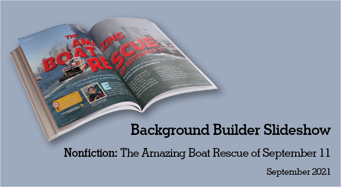 Background Builder slideshow cover for "The Amazing Boat Rescue of September 11"