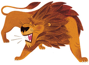 Illustration of a lion